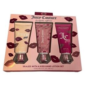 Juicy Couture Sealed With a Kiss Hand Lotion Set Trio 3x2 fl oz Sweet